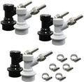 Corny Keg Quick Disconnect CO2 Ball Lock with Swivel Nut and Worm Clamps for Cornelius Keg Home Brewing