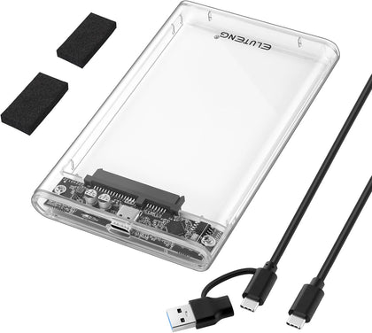2.5'' Hard Drive Enclosure 5Gbps USB 3.0 to SATA External Hard Drive Enclosure Tool Free Hard Drive Case for 7mm