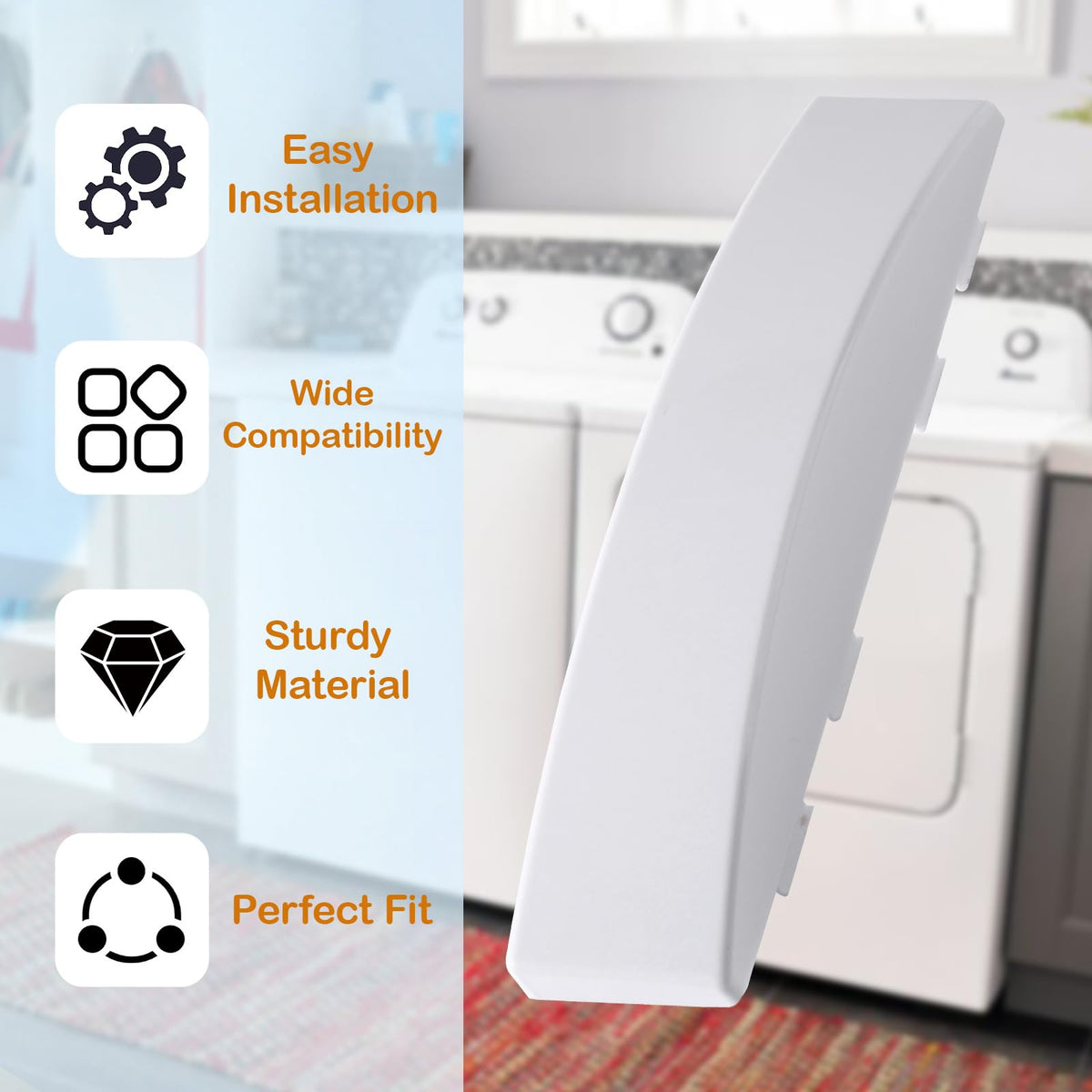 2 Pack Dryer Door Handle Replacement for GE Stackable Dryer GUD27ESSMWW