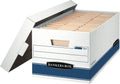 12-Pack Medium-Duty File Storage Boxes, 24in Letter, FastFold