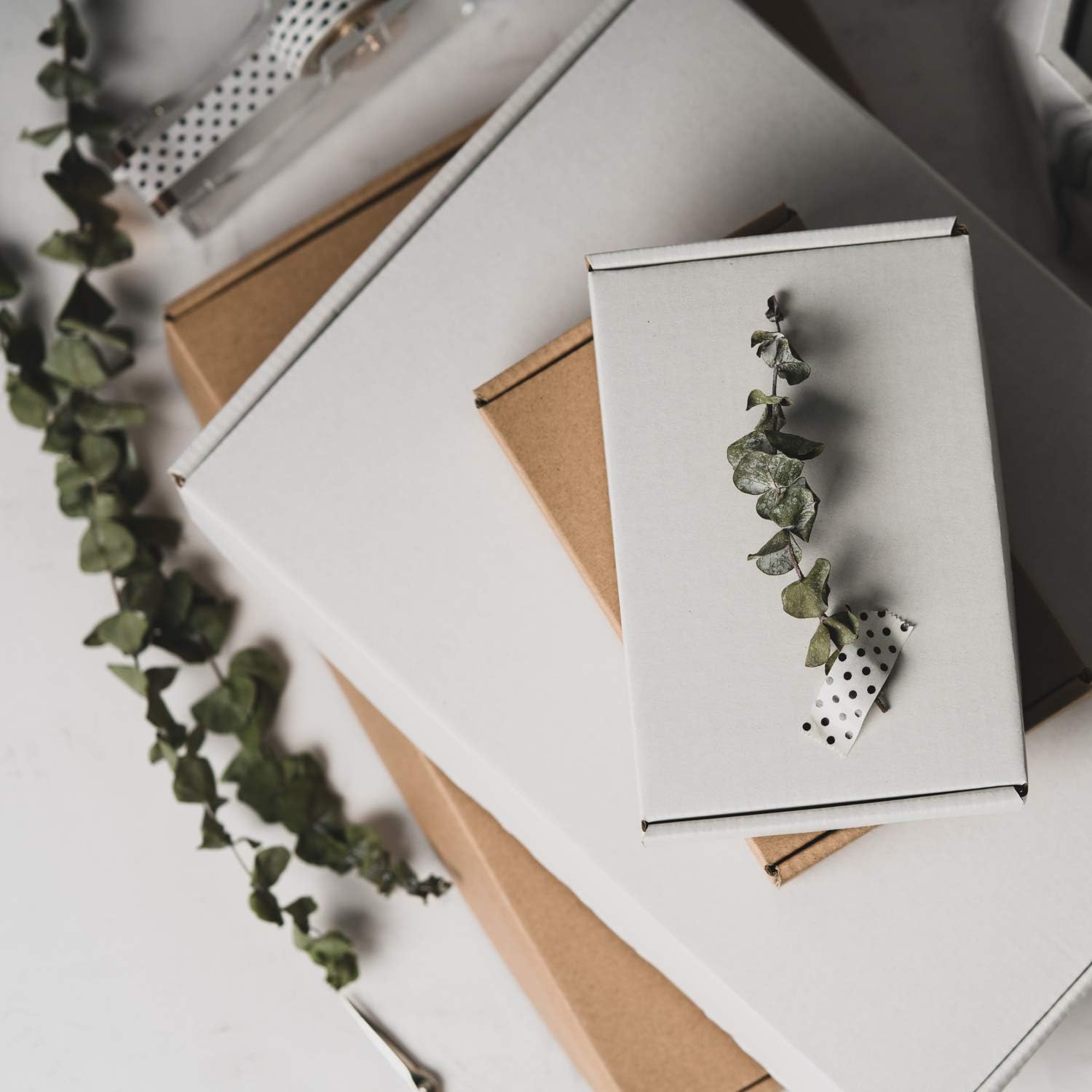 Recyclable Corrugated Box Small Box Mailers - 6" x 4" x 1" - Cardboard Box Perfect for Shipping Small Mobile Phone