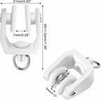 Jetec 100 Pcs Curtain Track Rollers Bulk, Flexible Bendable, White