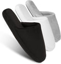 3-Pair Luxury Spa Slippers - Cotton Memory Foam Non-slip Closed Toe Washable Slippers for
