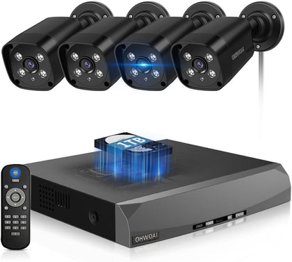 4K Outdoor Wired Security Camera System, Home Video Surveillance Systems
