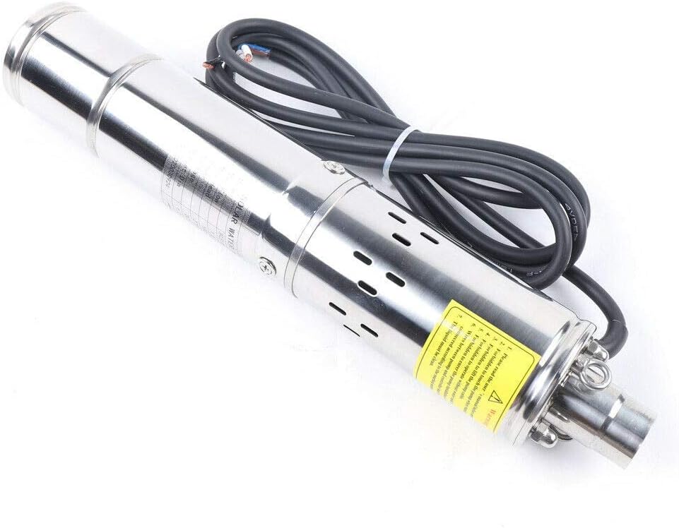 Deep Well Submersible Pump, DC 24V Solar Pump 3" Solar Submersible Pump High Pressure Solar Water Pump MPPT