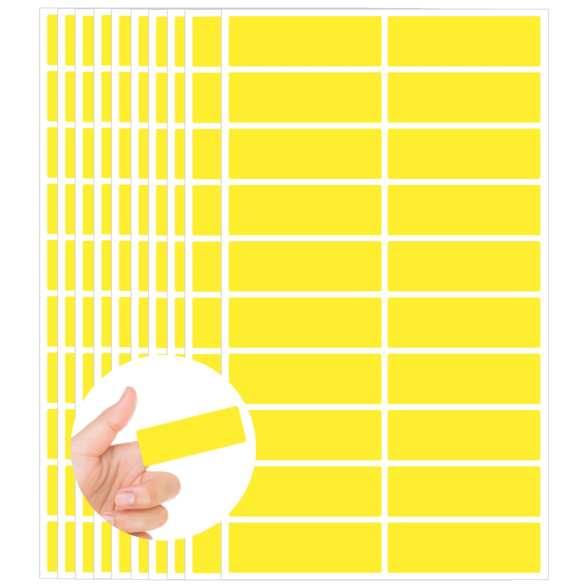 Color Coding Labels,400 PCS 1" x 3" Yellow Rectangular Colored Labels Stickers