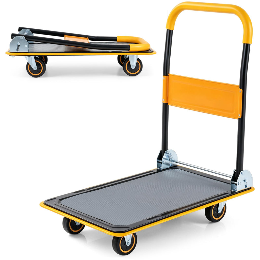 Folding Platform Cart, Rolling Flatbed Cart Hand Platform Truck