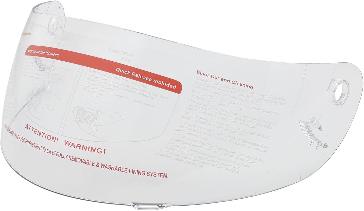 Helmet Visor Shield Clear Replacement Flip Up Anti Fog Full Face Helmet Visor Shield