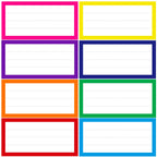 6 x 3 inch Large Moving Labels for Boxes, 180 Pcs 8 Color Coded Moving Stickers, Waterproof Blank Moving Boxes Labels