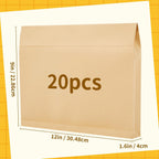 20 Pcs 9 x 12 x 1.6 Inch Large Expandable Catalog Envelopes Manilla Kraft Peel and Seal Envelopes Light Large Mailing