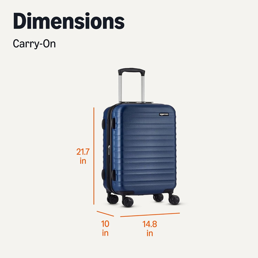 21" Hardside Carry-On Luggage with Multi-directional Wheels, Expandable for Up to 25% More Space, Scratch-Resistant