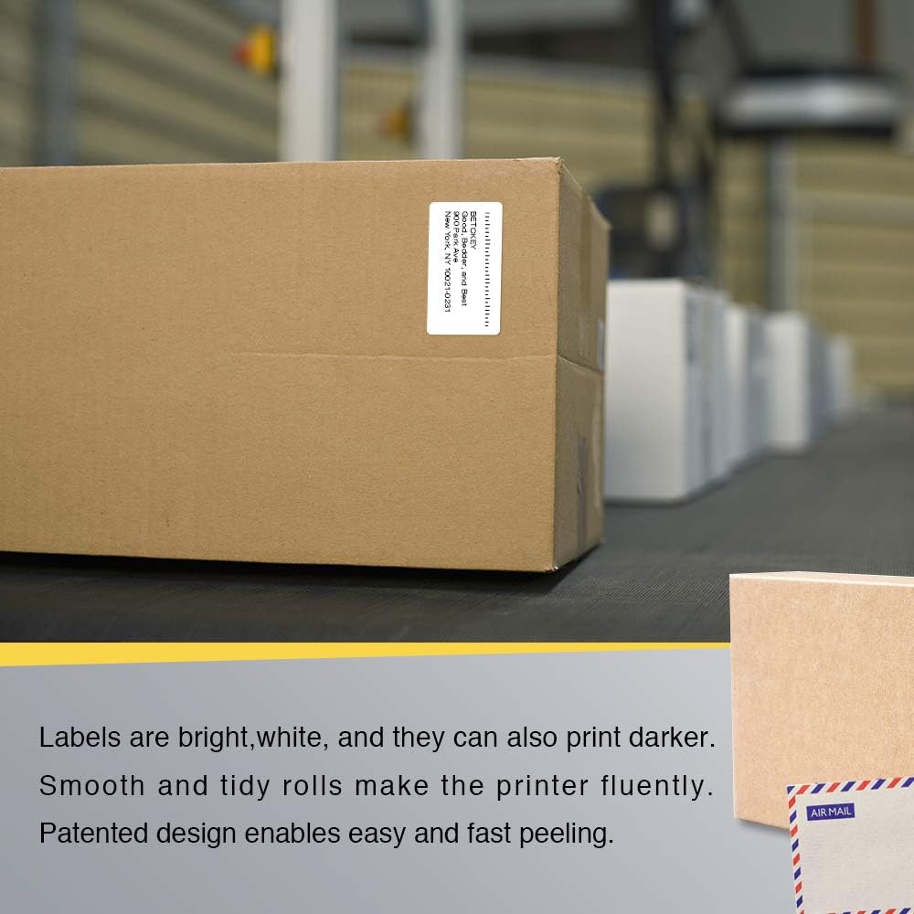 2.25" x 1.25" (57 mm x 32 mm) Thermal Labels, [2 Roll/2000 Label]