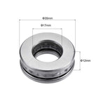 uxcell 51203 Thrust Ball Bearings 17mm x 35mm x 12mm Chrome Steel Single Direction 3pcs