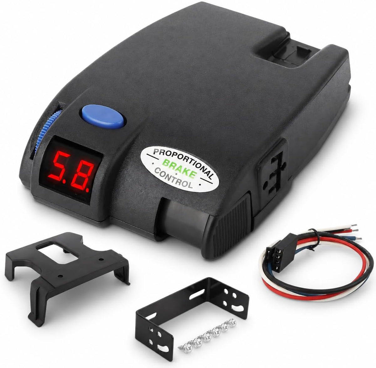 Proportional Trailer Brake Controller for 1-3 Axles, Self-Leveling & Boost