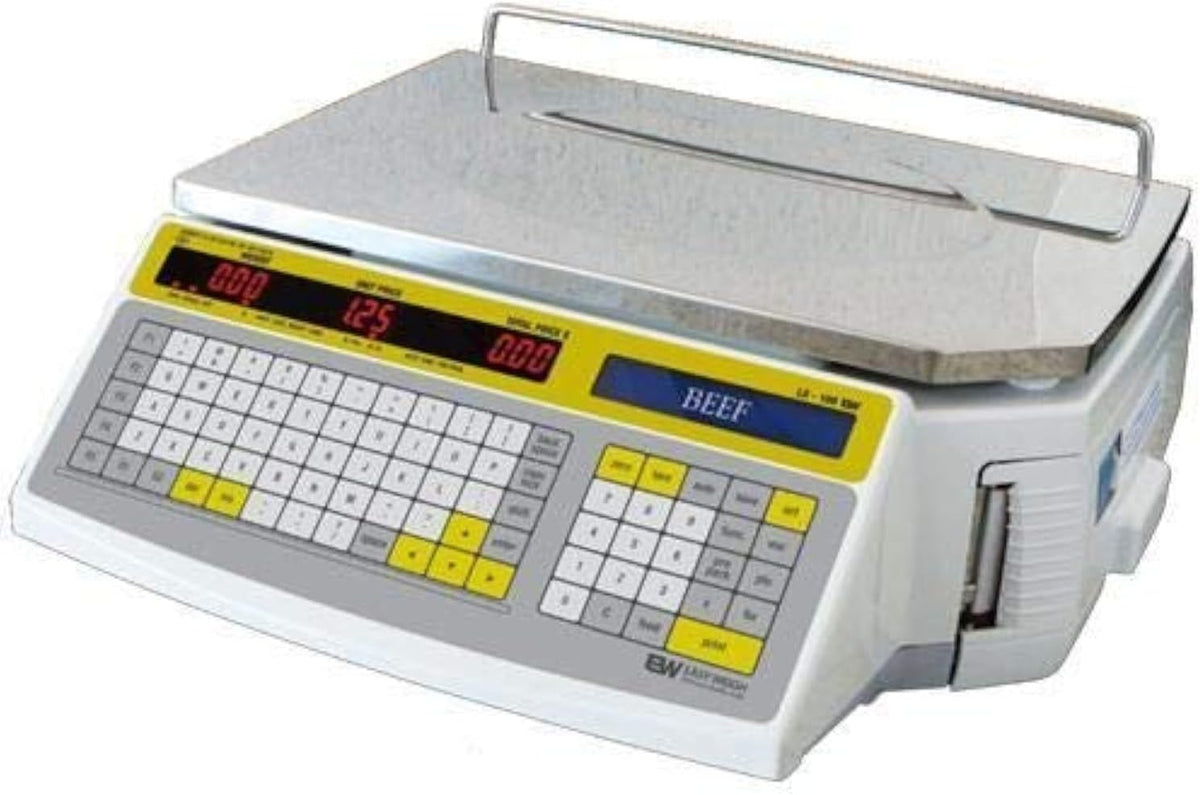 LS-100 60 LB Dual Range Fast Reliable Price Computing Printing Scale, LED & Alpha Large LCD, NTEP, Heavy Duty, Easy