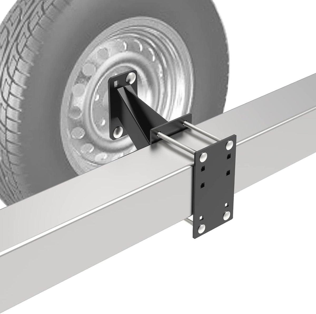 Trailer Spare Tire Mount for Utility,Spare Tire Carrier,Heavy Duty Holds up to 160 Lbs, Fits 4 & 5 & 6 Lugs Wheels on