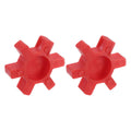 uxcell 2pcs L075 Jaw Coupling Insert Urethane Flexible Solid Type for L Red