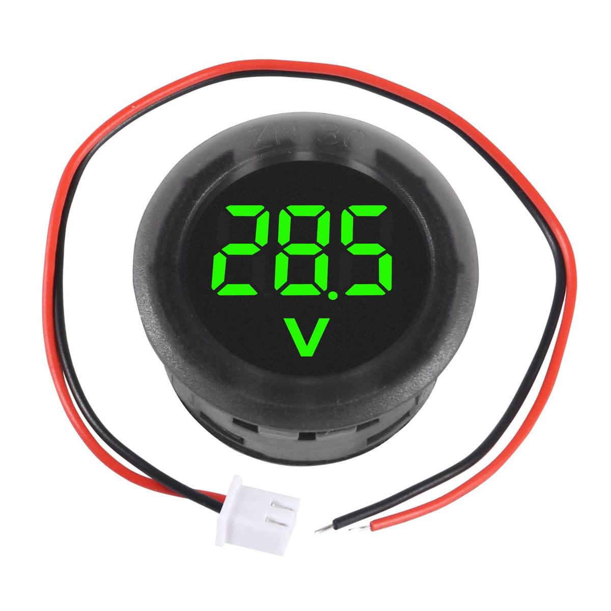 DWEII 5PCS DC 4-100V LED Digital Display Circular Two-Wire Voltmeter DC Digital Voltmeter Head Display Reverse Connection Protection