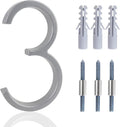 5 Inch House Numbers for Outside, Metal Modern Floating House Numbers, Garden Door Mailboxs Decor Number with Nail
