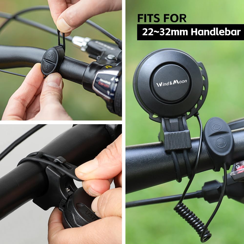 Electronic Bike Horn 120db Cycling Electric Bicycle Horn 4 Sound Modes with Rechargeable Battery Waterproof Bicycle