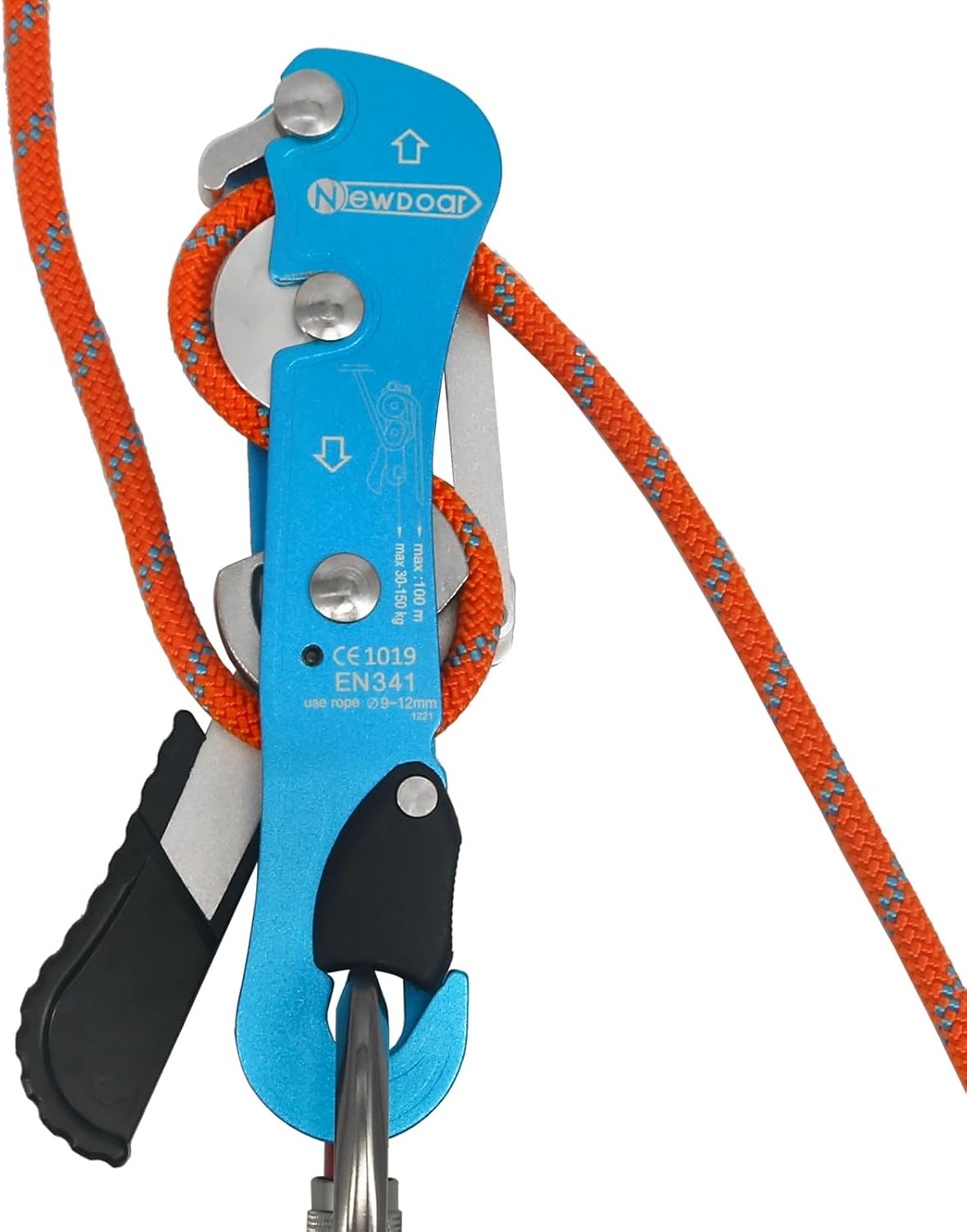 Climbing Stop Descender Rappelling Belay for Ropes 10-12mm The Novices for Rescue & Arborist CE Certification