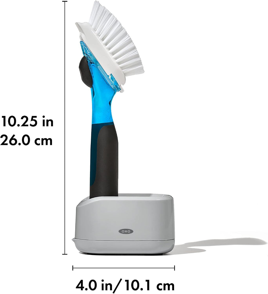 Good Grips SOAP Dispensing Dish Brush Storage Set