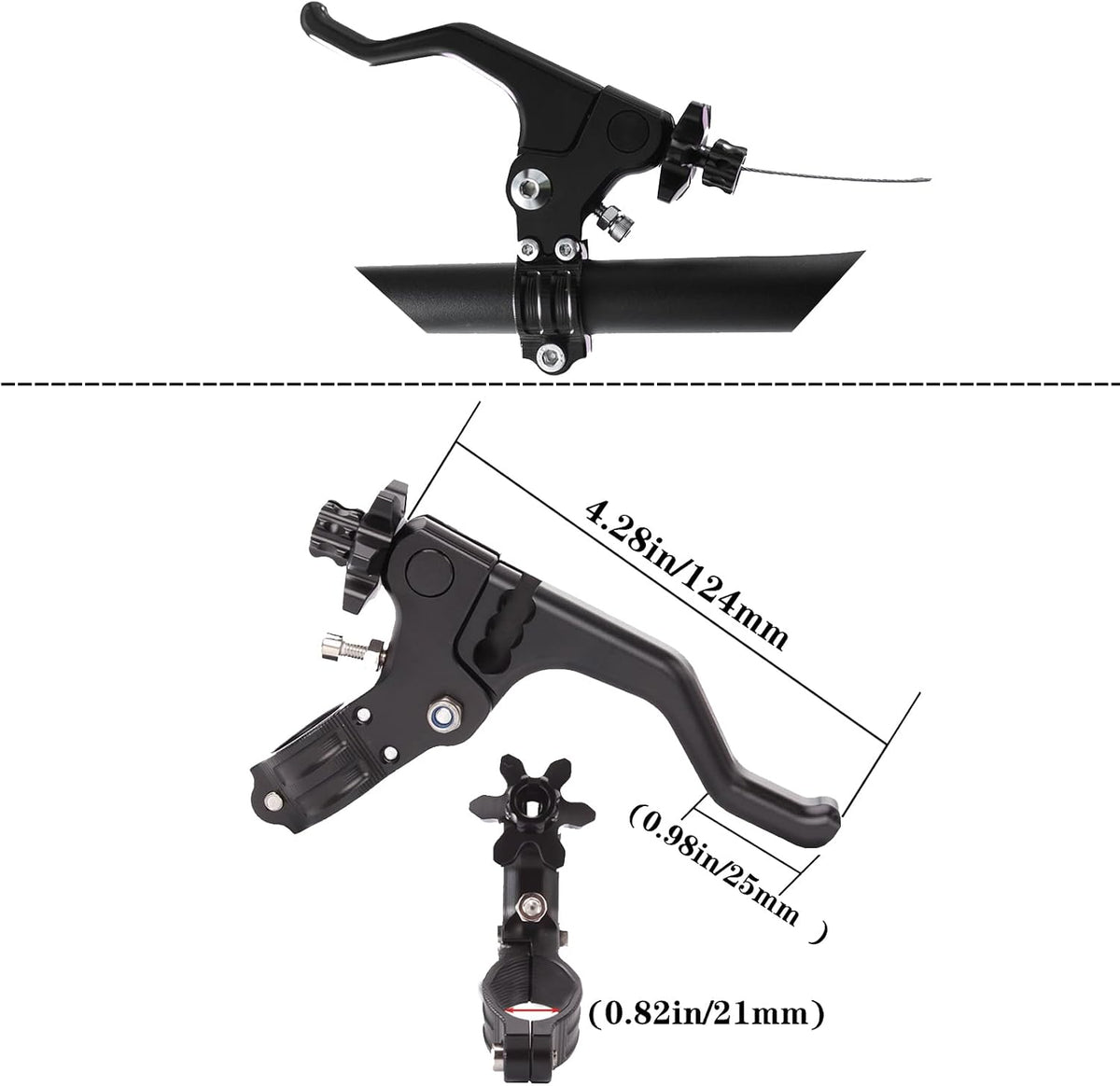 CNC Short Stunt Clutch Lever 22mm 7/8" Handlebar Universal Stunt Clutch Lever Motorcycle Dirt Bike for for CFR250R CFR450R CFR450X CFR250X XR250 (Black)