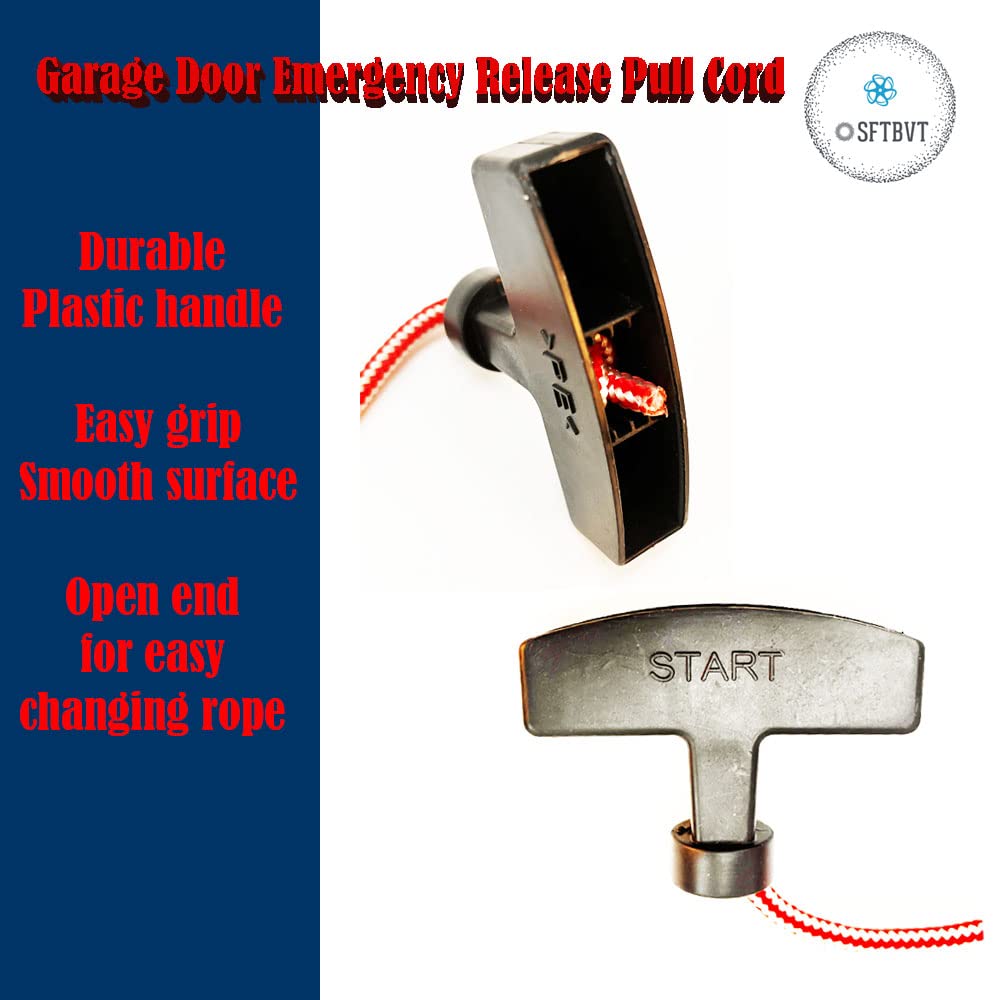 Garage Door Emergency Release Pull Cord with Handle -2pcs