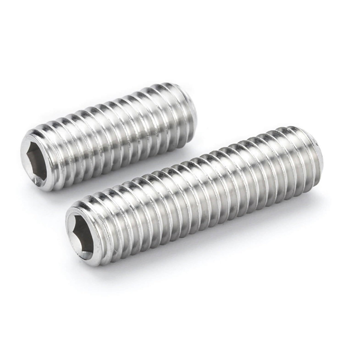3/8-16 x 3/4'' (10 Pack) Set Screws, 304 Stainless Steel 18-8, Internal Hex Head Allen Drive Cup Point Screws (with Hex Key Wrench)