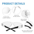 30 Pack Clear Safety Glasses | ANSI Z87.1 Scratch Resistant Eyewear