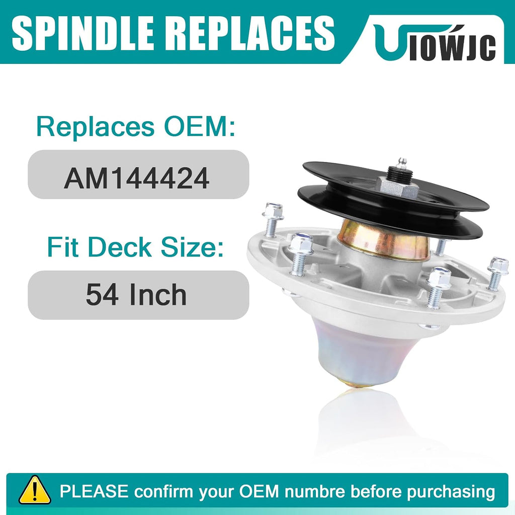 54 Inch Deck AM144424 Mower Spindle Assembly Compatible with John Deere ZTrak 54 Inch Deck X730 X738 X758 Z540R X710 Z655 X739 X940 Z625 Z535R X754 Replaces 1025 05381