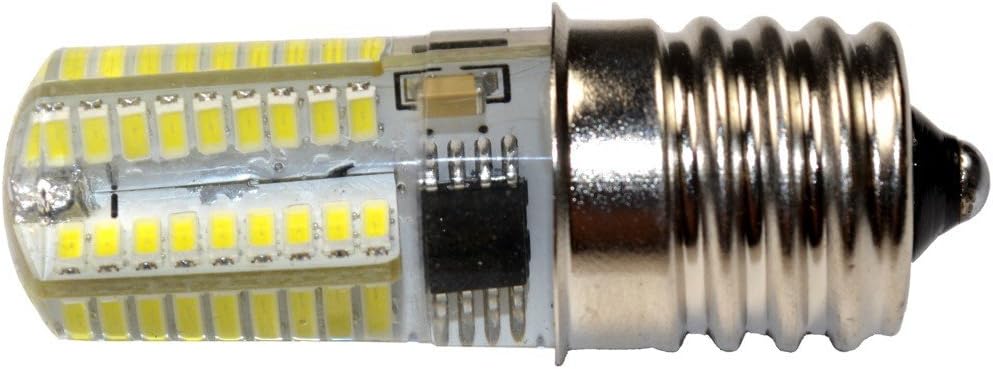 HQRP 4-Pack 110V E17 Base Silicone Crystal Dimmable LED Bulbs Cool White Compatible with LG 6912W1Z004B Microwave Light Bulb Replacement