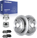 AutoShack Rear Brake Rotors Pads & Calipers for Honda Pilot 2008 | 12.33" (313.1 mm) Brake Kit, direct-fit