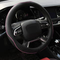 Microfiber Leather Steering Wheel Cover Anti-Slip Matte Finish Auto Car Wheel Cover Universal 15 Inch Wheel Cover for