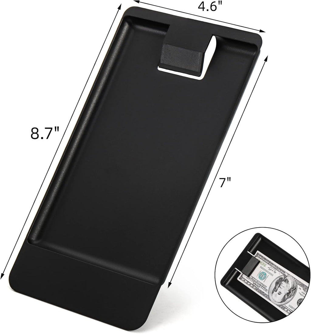 20 Pack Check Holders, Black Plastic Tip Trays, Restaurant Check Presenters, Guest Receipt Holder Tray for Bars