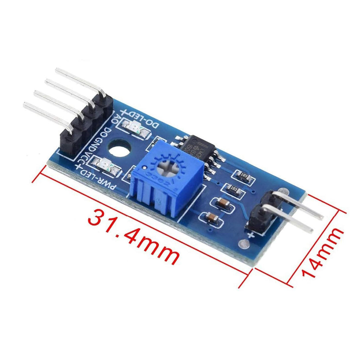 5-Pack LM393 Soil Moisture Sensor, 3.3V-5V