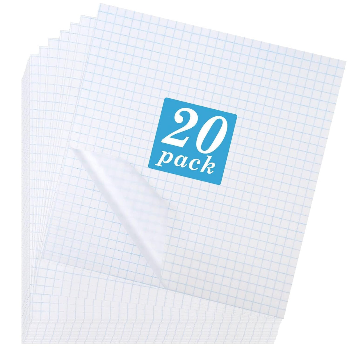 20 Pack Clear Transfer Tape, Contact Paper Decal Transfer Sheet Low Tack Ease Paper Transfer Tape for Craft