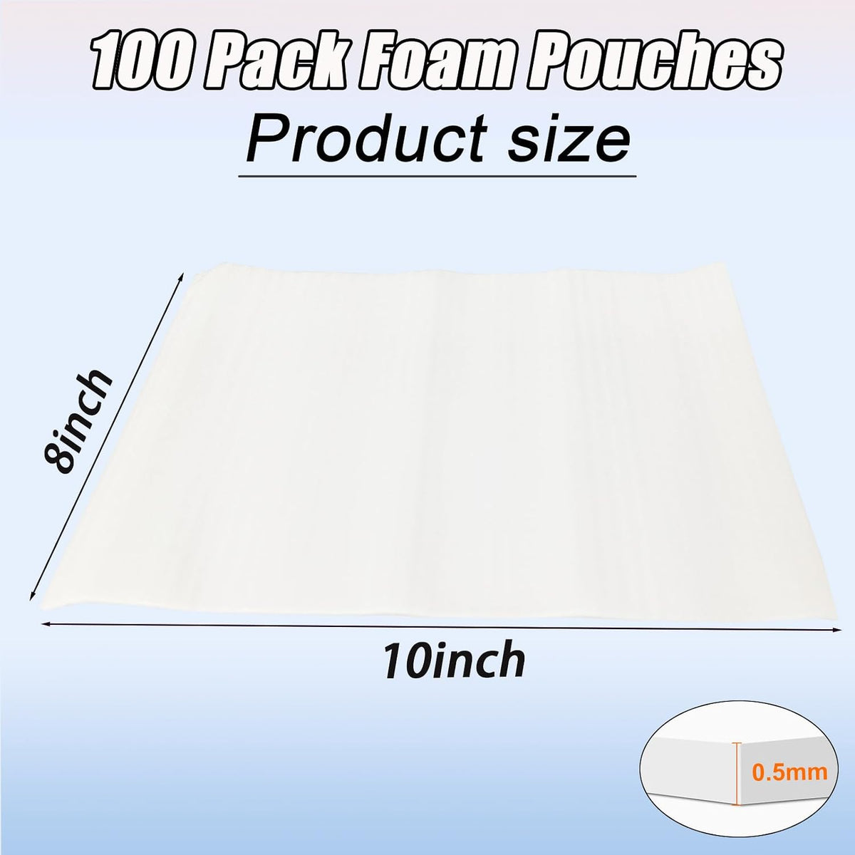 XHmax 100PCS 8x10Inch Cushioning Foam Pouche for Moving and Storing