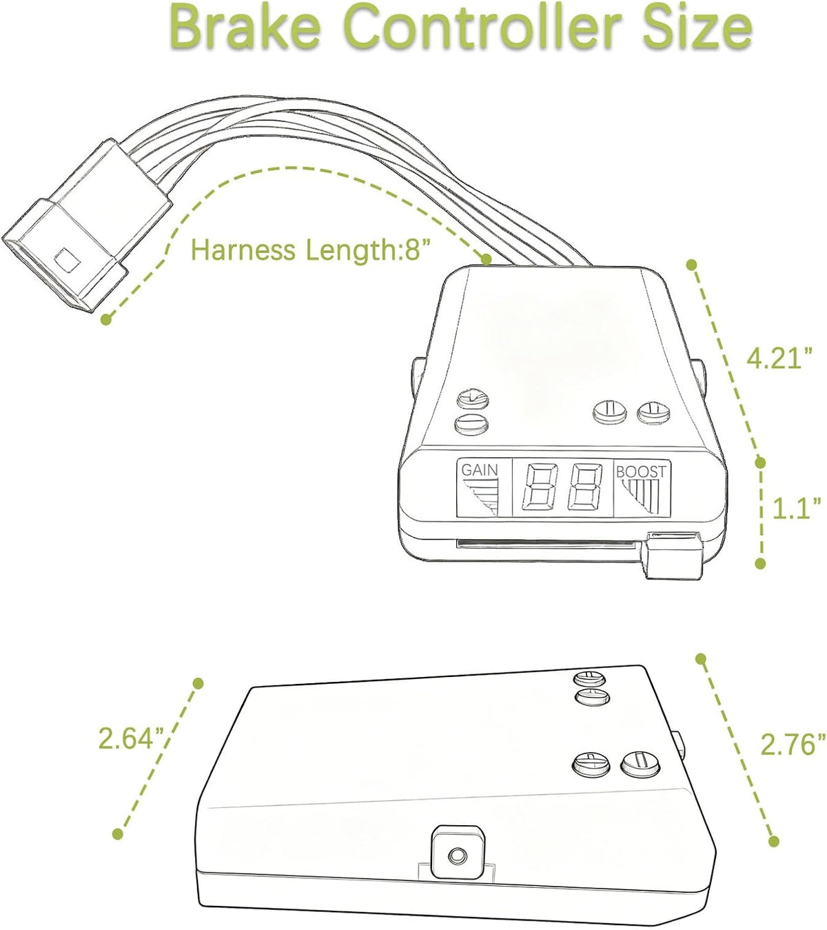 8508211 Proportional Trailer Brake Controller Digital Electric LED Display