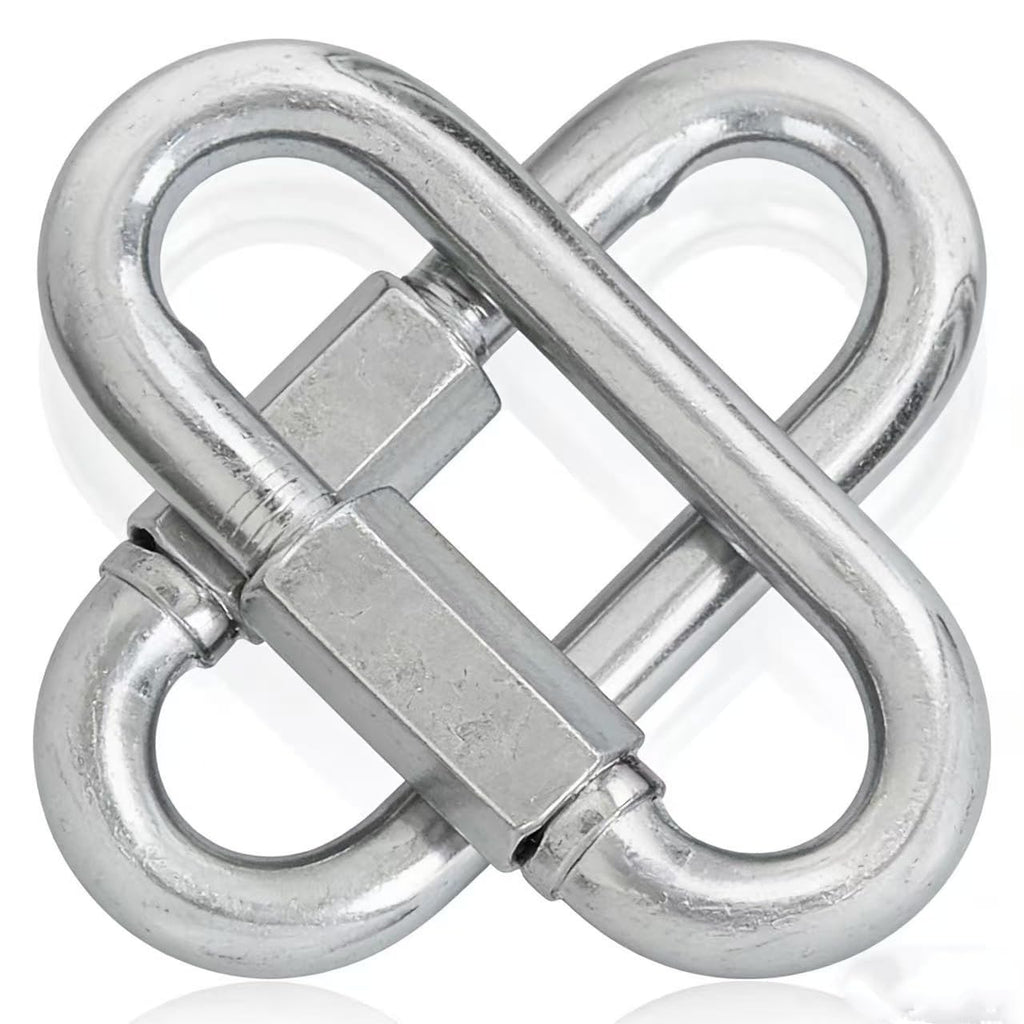M12 Quick Links,4.2 Inch Galvanized Steel Chain Connector,2500 LBS,2‑Pack