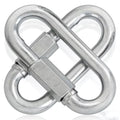 M12 Quick Links,4.2 Inch Galvanized Steel Chain Connector,2500 LBS,2‑Pack
