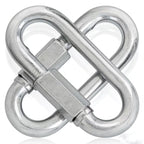 M12 Quick Links,4.2 Inch Galvanized Steel Chain Connector,2500 LBS,2‑Pack