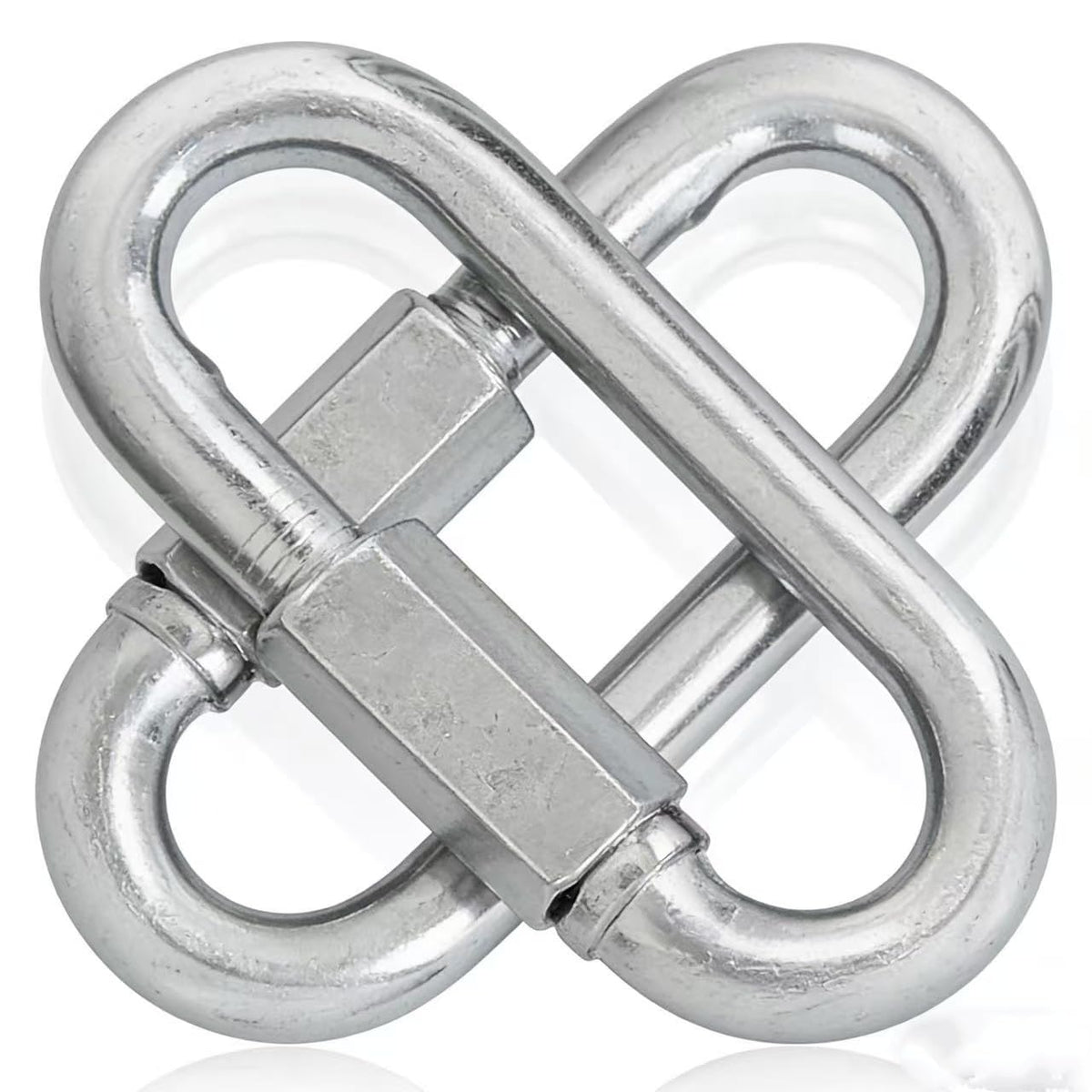 M12 Quick Links,4.2 Inch Galvanized Steel Chain Connector,2500 LBS,2‑Pack