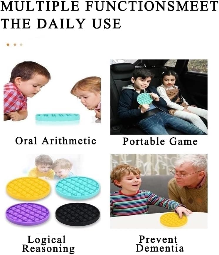 Random 4 Pcs Fidget Toys,Pop Fidget Sensory Toys Set,Stress Relief Gifts for Kids & Adults,Pop Bulk & Party Favors