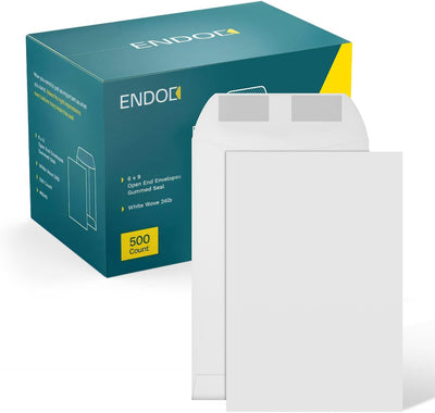 6x9 Catalog Envelopes - 500 Pack - Open End Mailing Envelopes Bulk for Catalogs, Presentations, Newsletters - Plain