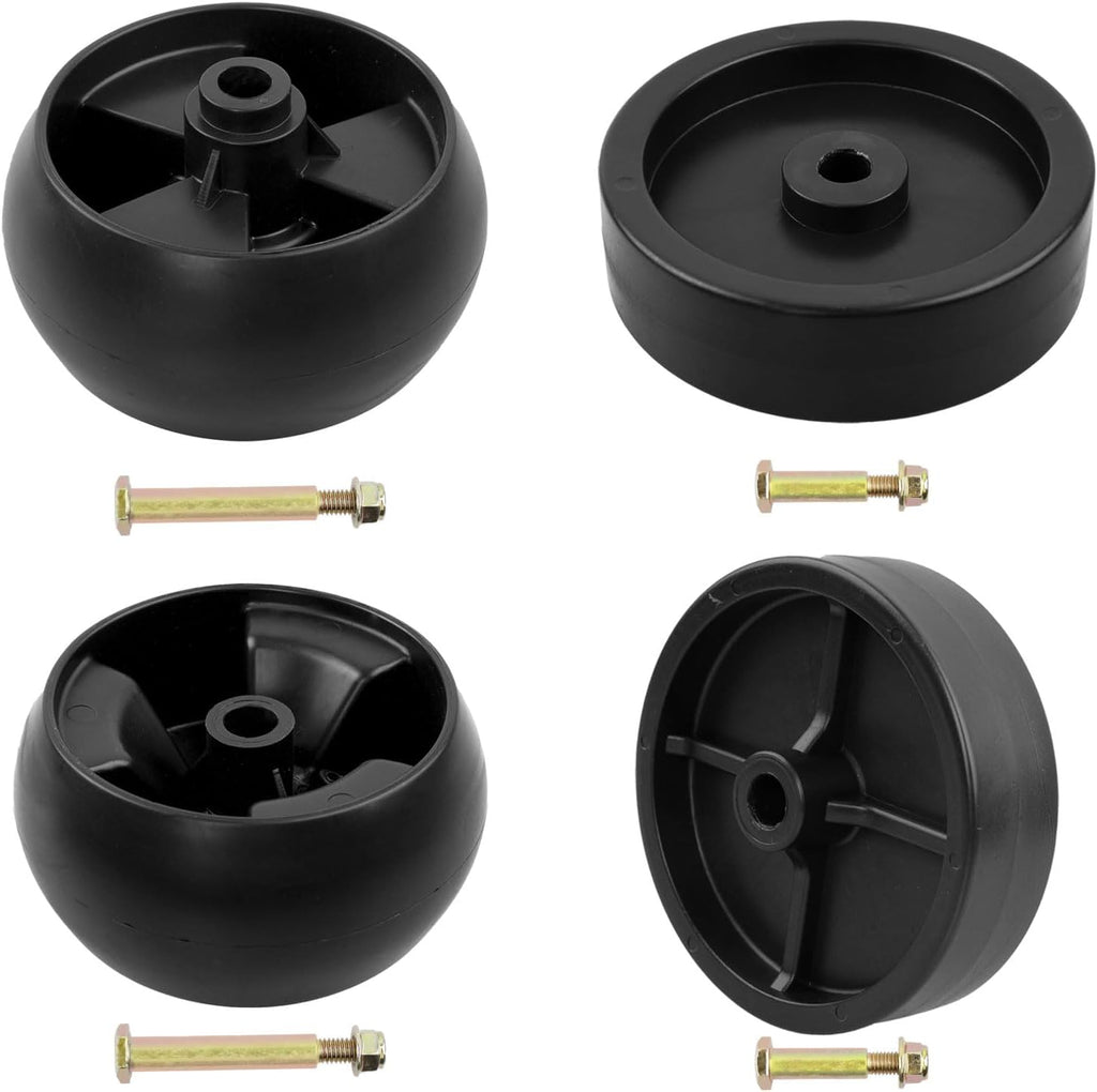 HQPASFY 4 Pack 734-0973 Deck Wheels 734-04155 Deck Wheels Compatible with Cub Cad et XT1-LT46, MTD, Craftsman T240 42" 44" 46" 50" Deck Lawn Mower Replace# 112-0677 112-0337