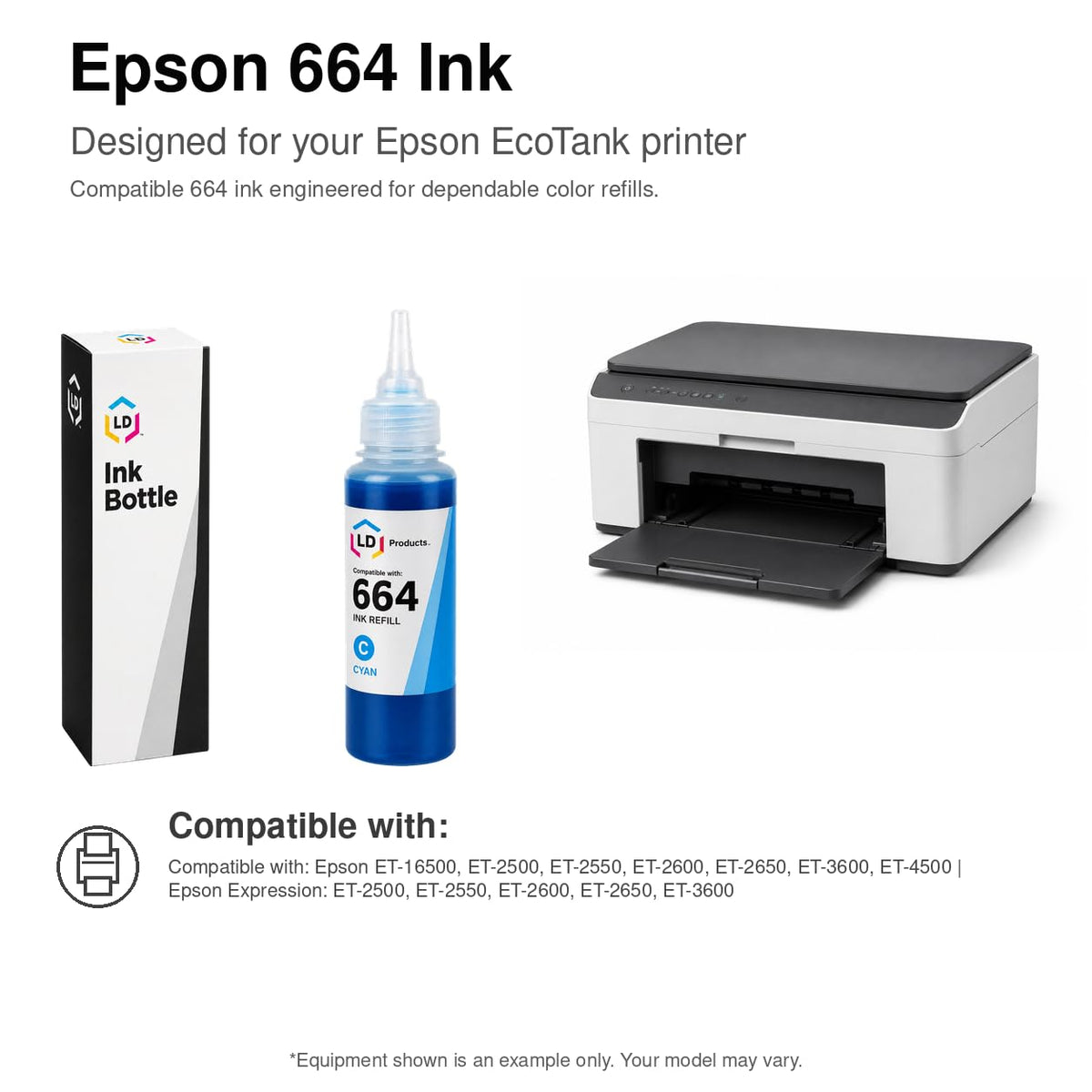 Products Compatible Ink Replacement for Epson ET-16500 664 (BCMY 4-Pack)