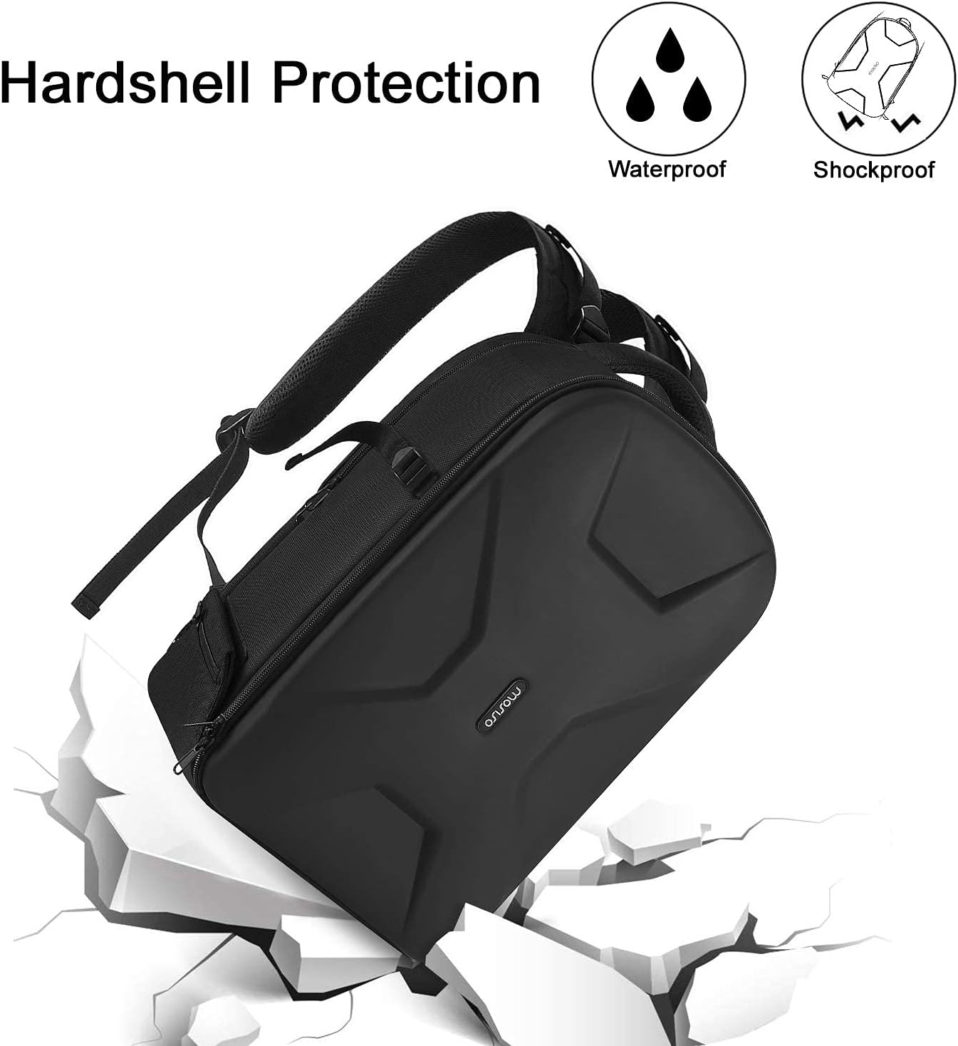Camera Backpack, DSLR/SLR/Mirrorless Photography Camera Bag | 15-16 inch Waterproof Hardshell Case with Tripod