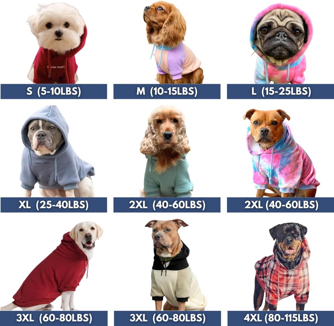 Dog Hoodie – Premium Dog Sweater for Small, Medium, and Large Dogs | Warm Outfits for French Bulldogs, Pitbull