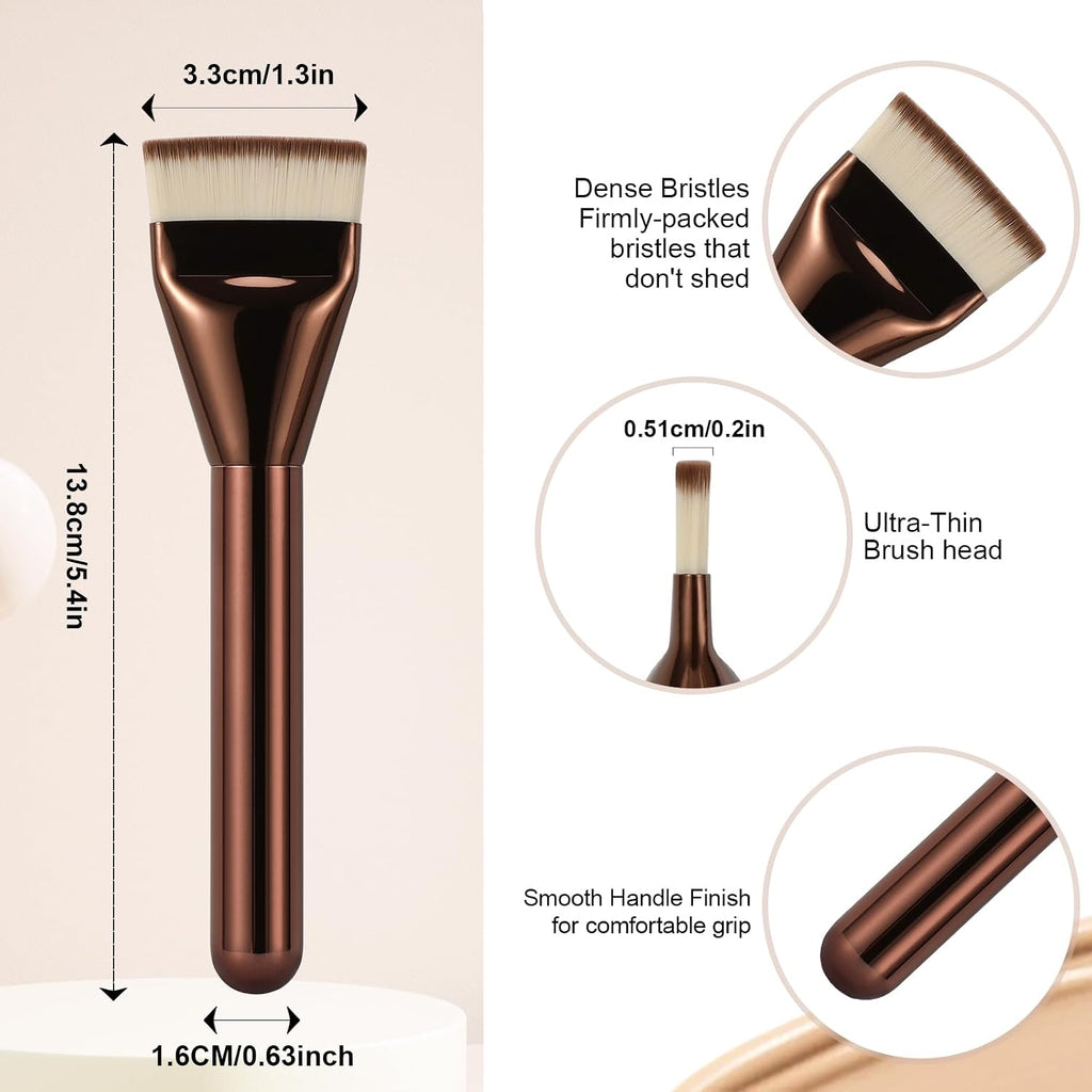 Flat Foundation Brush, Korean Spatula Foundation Brush with Dense Bristles, Professional Face Makeup Brush for Liquid